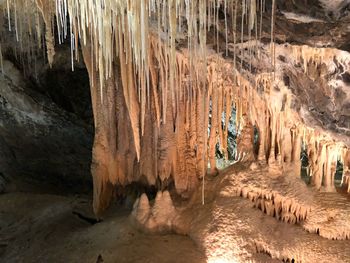 Rock formations in cave