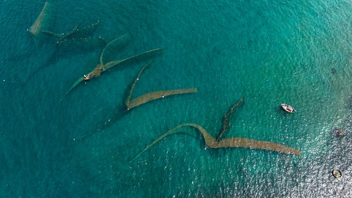 High angle view of sea