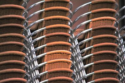 Full frame shot of chairs