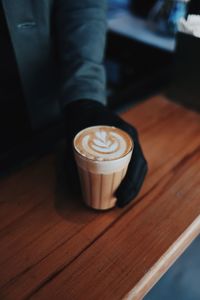 Coffee cup on table