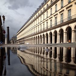 Reflection of built structures in water