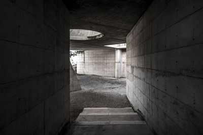 Concrete walls in an abandoned or unfinished architectural space