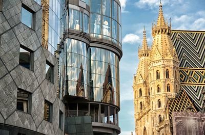 Exterior of st stephens cathedral and modern building