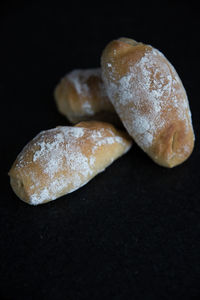 High angle view of bread on table