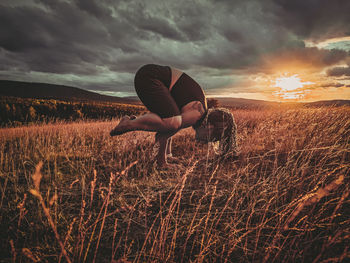 Outdoor yoga fitness 