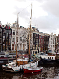 Boats in harbor