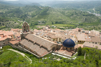 High angle view of townscape