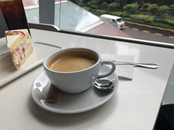 Close-up of coffee on table