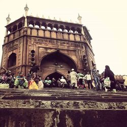 Low angle view of historical building