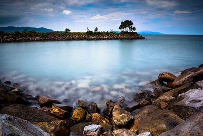 Scenic view of sea against sky