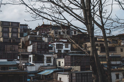 Low angle view of buildings against sky