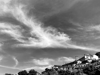 Low angle view of buildings against sky