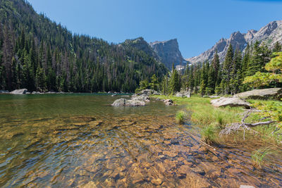 Scenic view of rocky mountains against sky