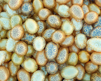 Full frame shot of decorated easter eggs