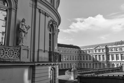 Low angle view of buildings against sky