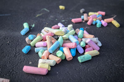 Close-up of multi colored candies