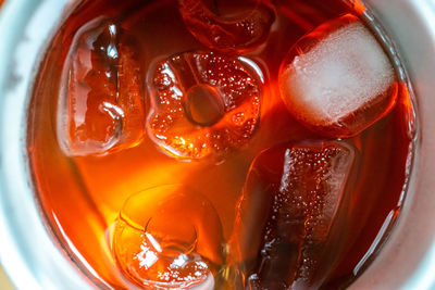 Close-up of ice cream in glass