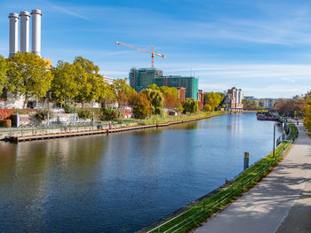Bridge over river against sky