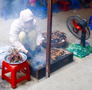 Close-up of food on table