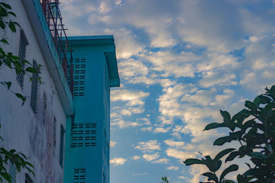 Low angle view of buildings against sky