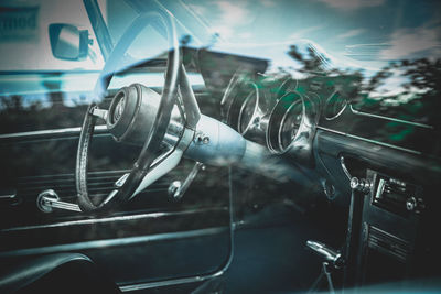 Close-up of vintage car
