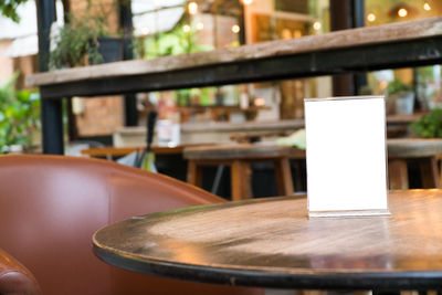 Close-up of coffee on table in restaurant