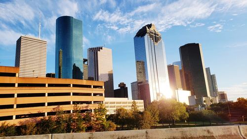 Low angle view of buildings against sky