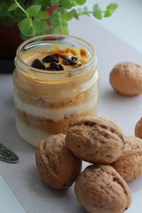 Close-up of food on table