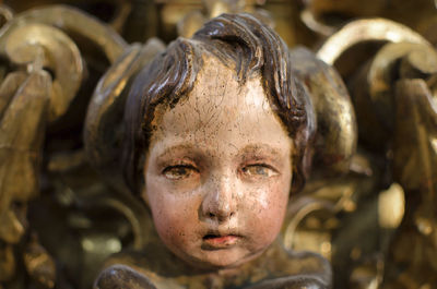 Close-up of old statue