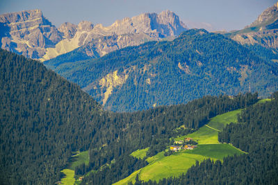 Scenic view of landscape and mountains