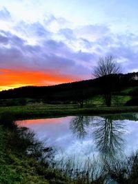 Reflection of clouds in water