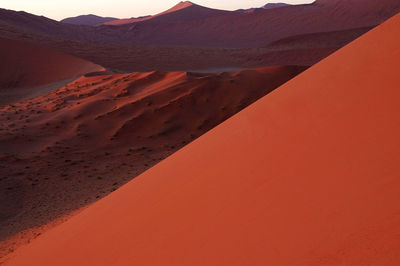 Scenic view of desert against sky