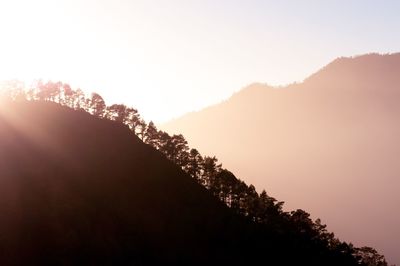 Scenic view of landscape against clear sky