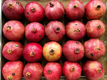 Full frame shot of pomegranates for sale at market