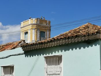 Low angle view of building against clear sky