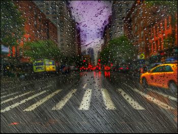 Car on road at night