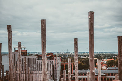 Buildings in city against sky