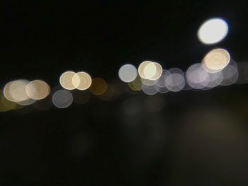 Defocused image of illuminated lights