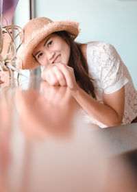 Portrait of beautiful young woman