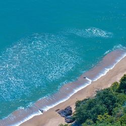 High angle view of beach