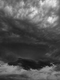 Low angle view of storm clouds in sky