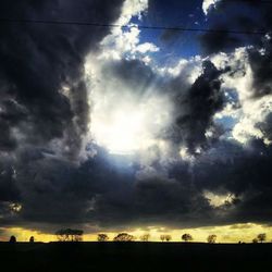 Low angle view of cloudy sky