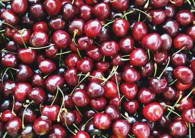 Full frame shot of cherries