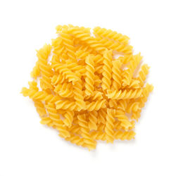 Close-up of yellow slices on white background