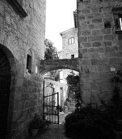 View of building through window
