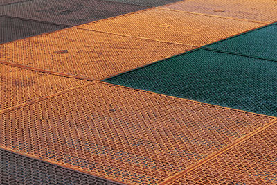 Aerial view of basketball court