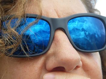 Close-up of woman wearing sunglasses