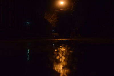 Illuminated lighting equipment at night