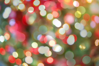 Defocused image of illuminated lights