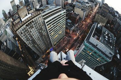 High angle view of cityscape